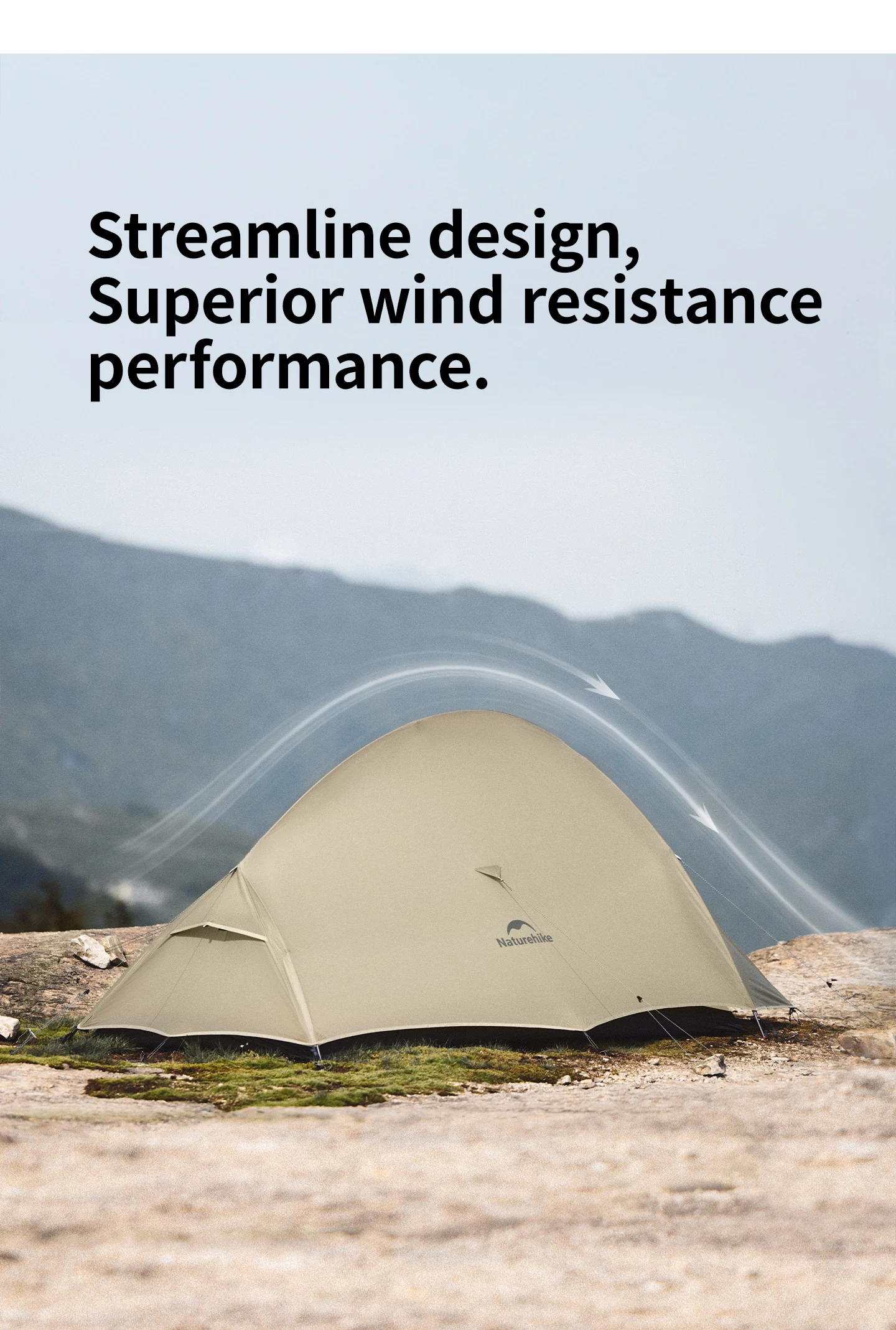 Naturehike Cloud Up 1 2 3 Pro Ultraleichtes Zelt für 1 2 3 Personen, Wasserdichtes Outdoor-Wander- und Strandzelt, 20D 210T Nylon, Rucksack-Campingzelt – Detail 7