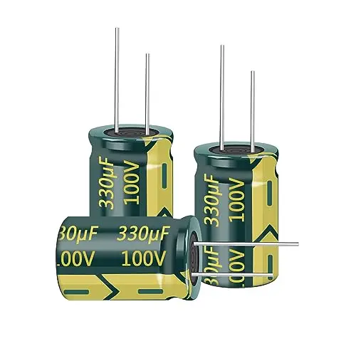 

10PCS 100V 330UF Capacitor 13x20mm(0.51x0.79in) High Frequency Aluminum Electrolytic Capacitors for TV, LCD Monitor, Game