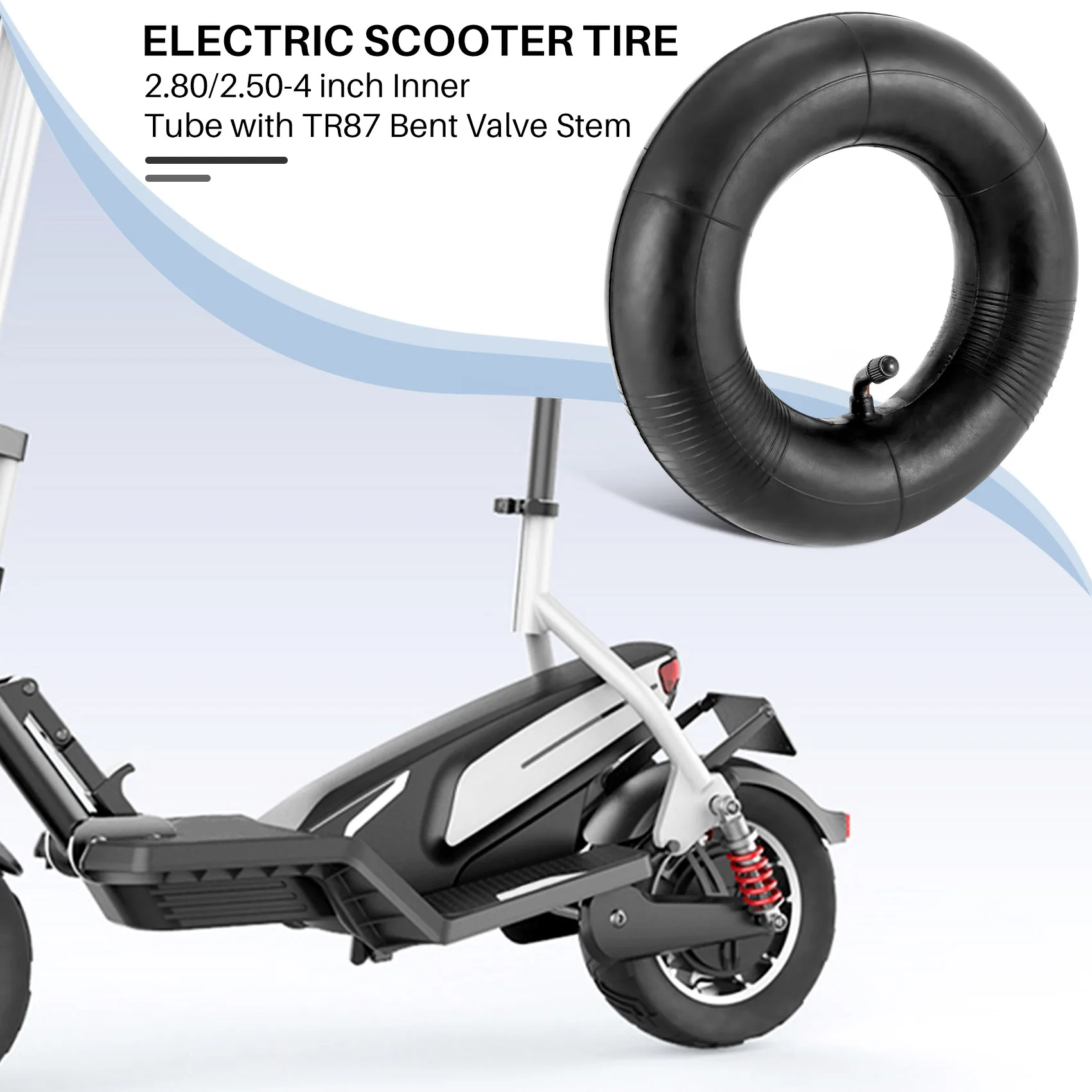 Super Sale 2 Pack 2.80/2.50-4 inch Inner Tube with TR87 Bent Valve Stem for Scooters, Lawn Mowers, Wheelbarrows, Hand Trucks