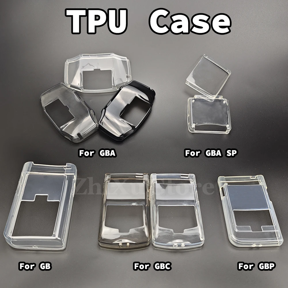 1PC Transparent Protective Case TPU Soft Crystal Shell for GB GBA GBC GBP GBA SP Console Shell