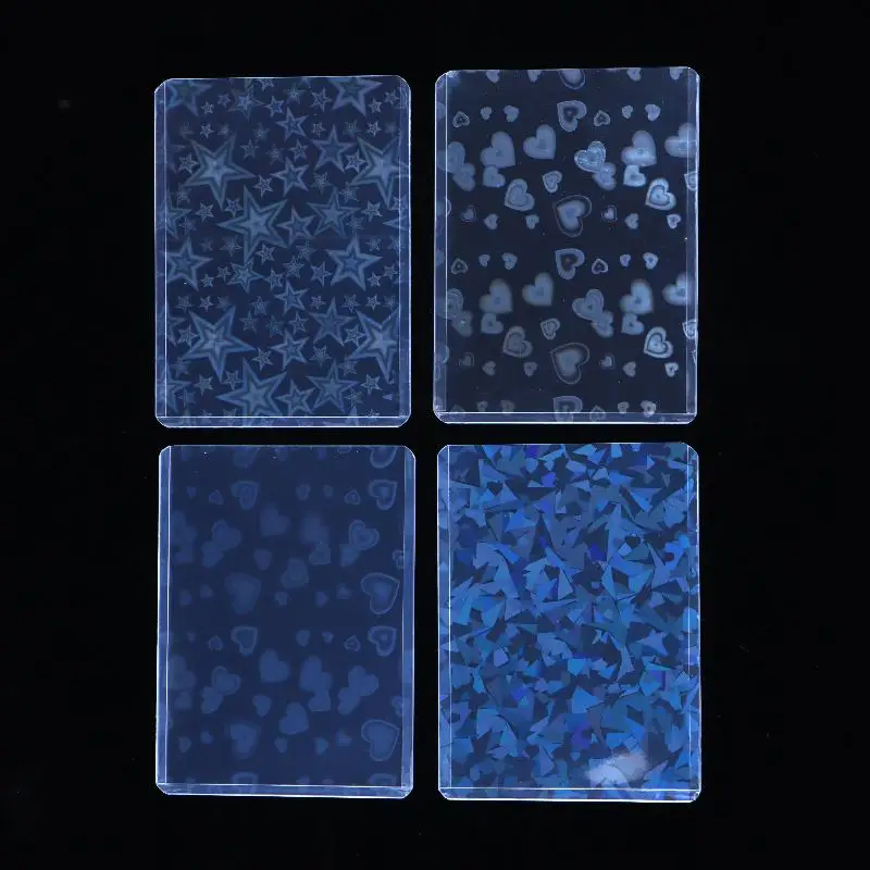 10Pcs Waterproof Holographic PVC Photocard Sleeves Kpop Idol Photo Protector Scrapbook Decor Cover