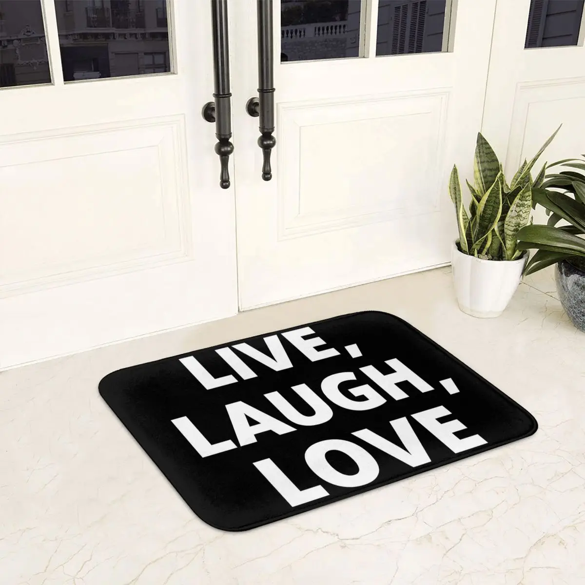 Live,Laugh,Love พรมเช็ดเท้ากันลื่น, พรมเช็ดเท้าพรมทรายสำหรับทางเข้าห้องครัวบ้านห้องนอน