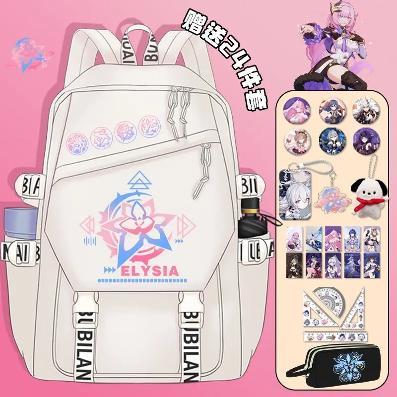 

Anime Honkai Impact 3Rd Element Backpack Pato Filis Raidenryu Merchandise Large Capacity Double Shoulder Bag For Boys And G