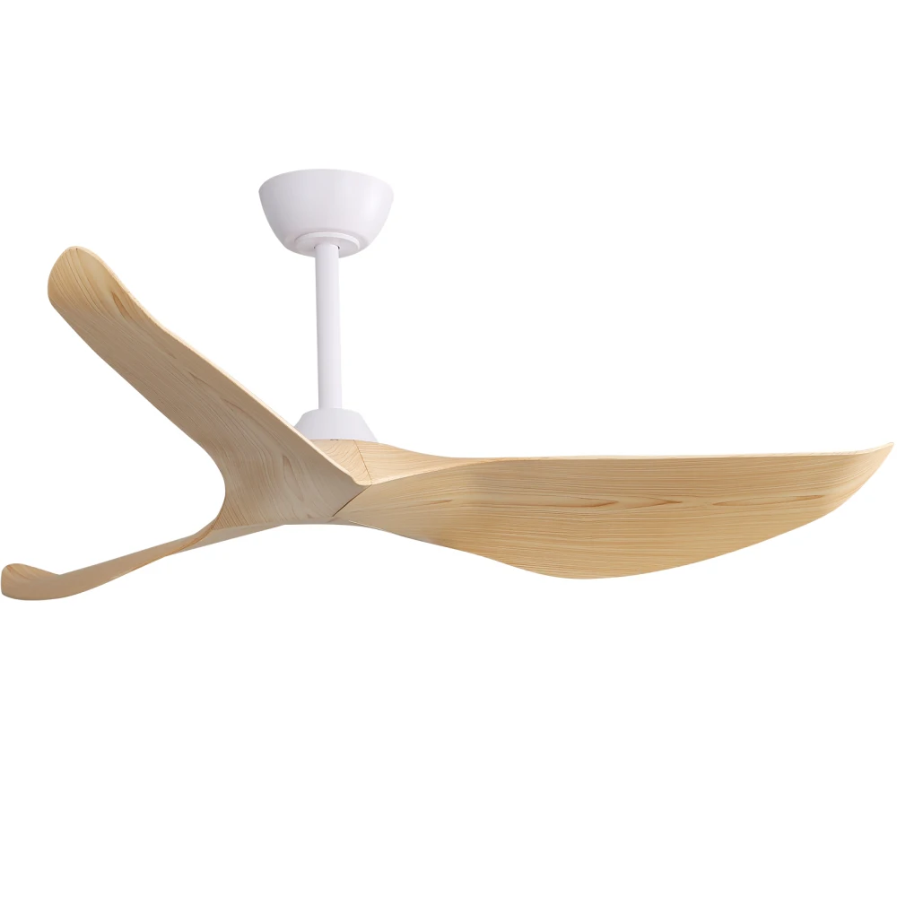 

52 Inch Indoor Ceiling Fan No Light with 6 Speed Remote Control 3 ABS Blade Reversible DC Motor for Home