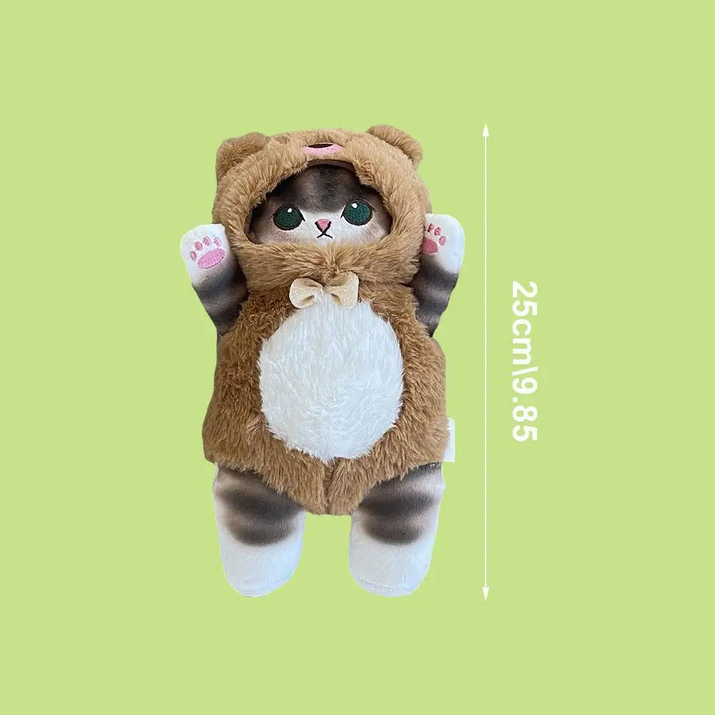 Muñeco de peluche Kawaii de pez transformador, gato, bebé, tiburón, 25cm, Animal de peluche, decoración bonita para el hogar, adornos, regalo para novia