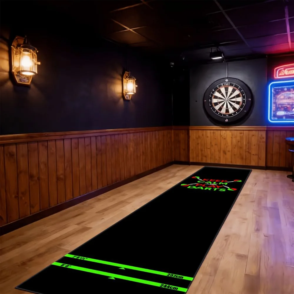 VIKAMA Dart Professional Training Mat, Wear-Resistant and Easy to Maintain, Dart Throwing Line Carpet, Bar Game Room Decoration