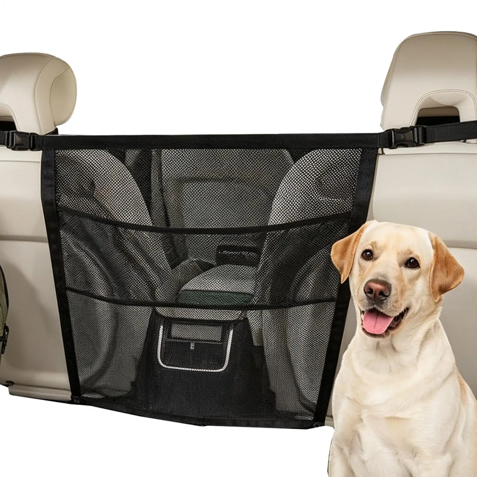 Car Dog Barrier Anti-collision Mesh Pet Auto Fence Barrier Isolation Network Safety Isolation Bar Child Dog Buffer Device