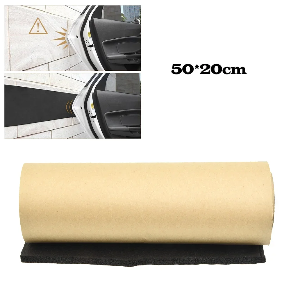 50*20cm*6mm Car Door Protector Garage Rubber Wall Guard Bumper Safety Parking Rubber Plastic Cotton Anti-Scratch Protection Mat