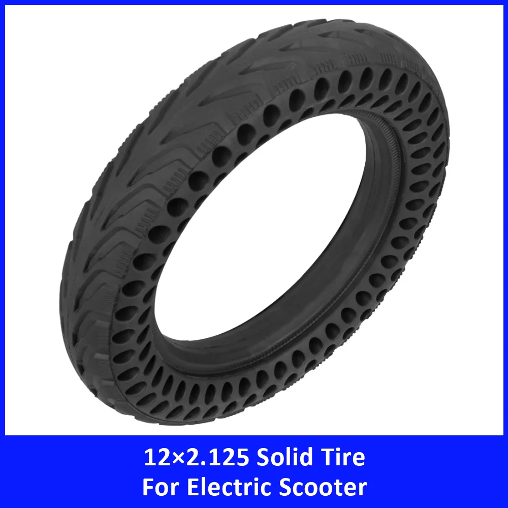 

12×2.125 (57-203) Honeycomb Solid Tire 12Inch 12 1/2×2 1/4 for Electric Scooter Shock Absorber Damping Durable Rubber Tyre Parts