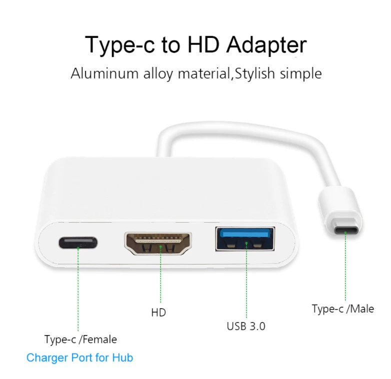 USB HUB USB Type C to HDMI-Compatible 4K Converter Adapter Type C to HD-MI/USB 3.0/Type-C for PC Laptop MacBook Huawei Mate 30