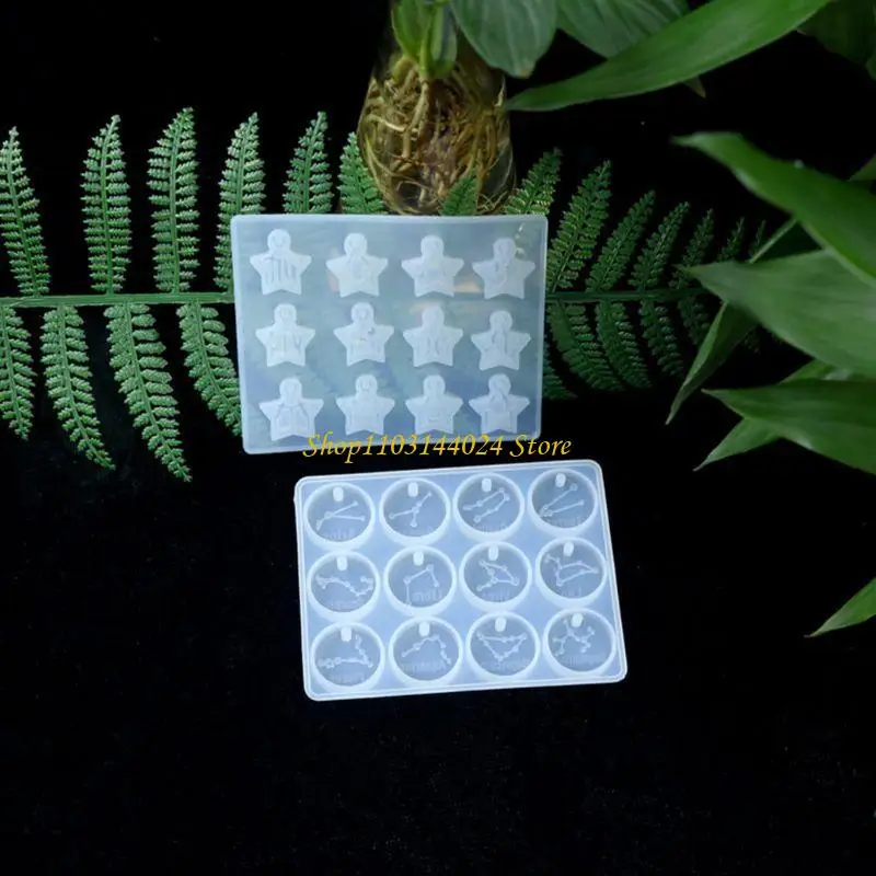 

N5KE Keychain Making Mold Resin Casting Mold DIY Crafts Jewelry Necklace Pendant Mold