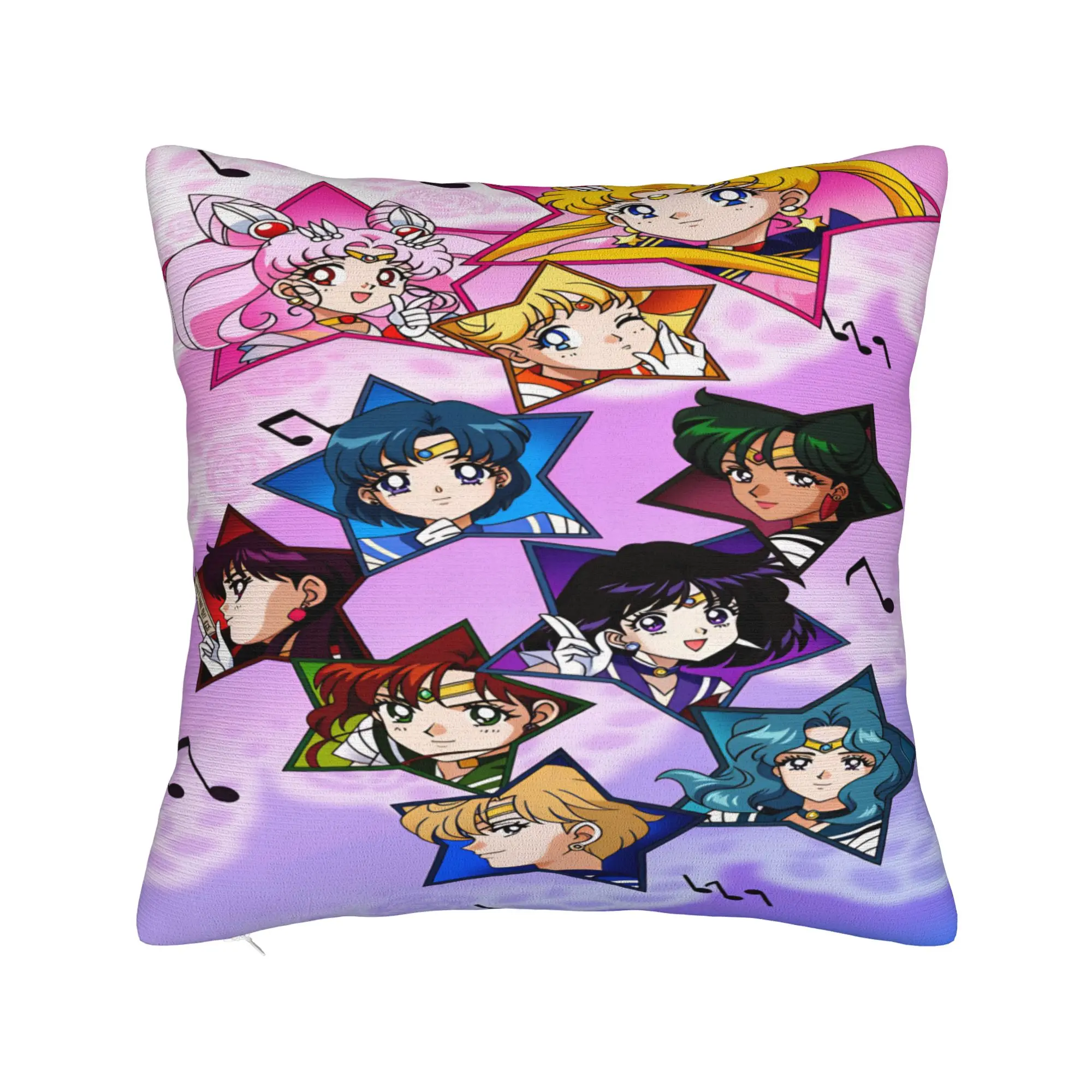 S-Sailor Moons Pillow Cover  Kawaii Pillow Case For Living Room Chair Comfy Pillowcases Gift