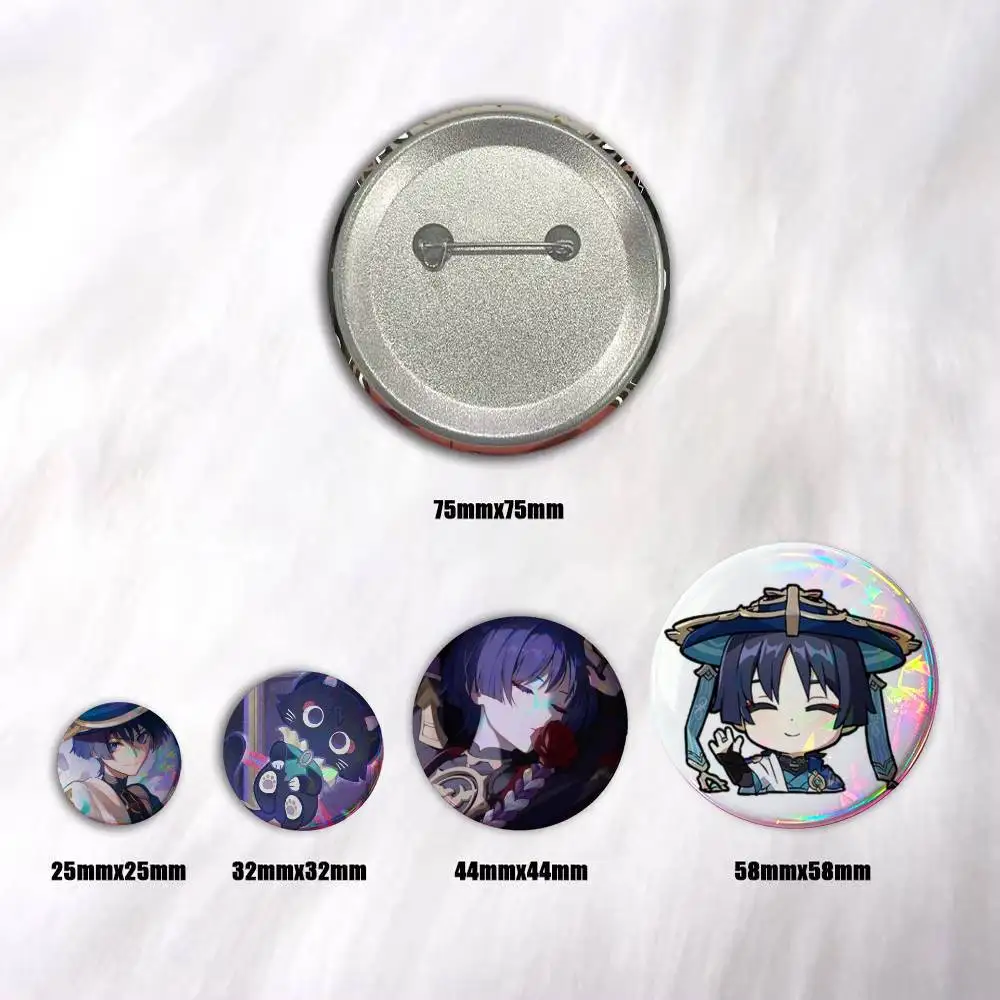 Wanderer Genshin Impact Game Badge Tinplate Meme Round Brooch for Hat Bag Creative Lapel Jewelry Accessories Gifts