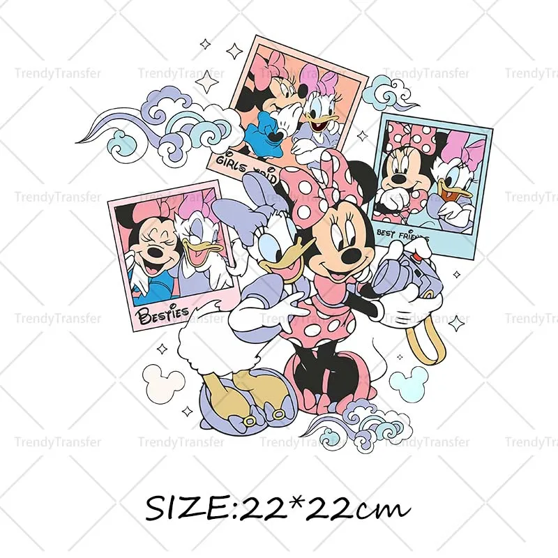 Retro Mickey Minnie Toy Story Ijzer Op Transfers Stickers Voor Kleding Thermische Stickers Diy T-Shirts