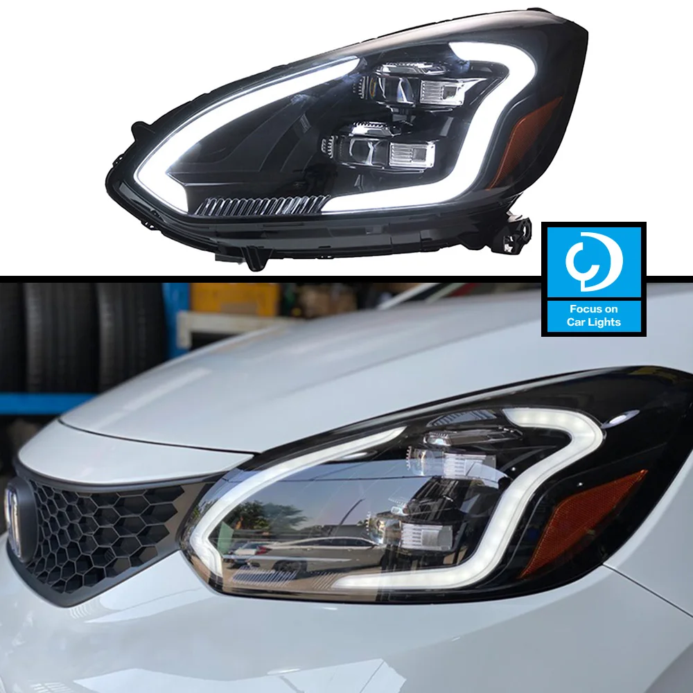 รถด้านหน้าไฟหน้าสำหรับ Honda FIT Jazz 2021 LED ไฟหน้าจัดแต่งทรงผมแบบไดนามิกไฟเลี้ยวเลนส์อุปกรณ์เสริมชุด2PCS