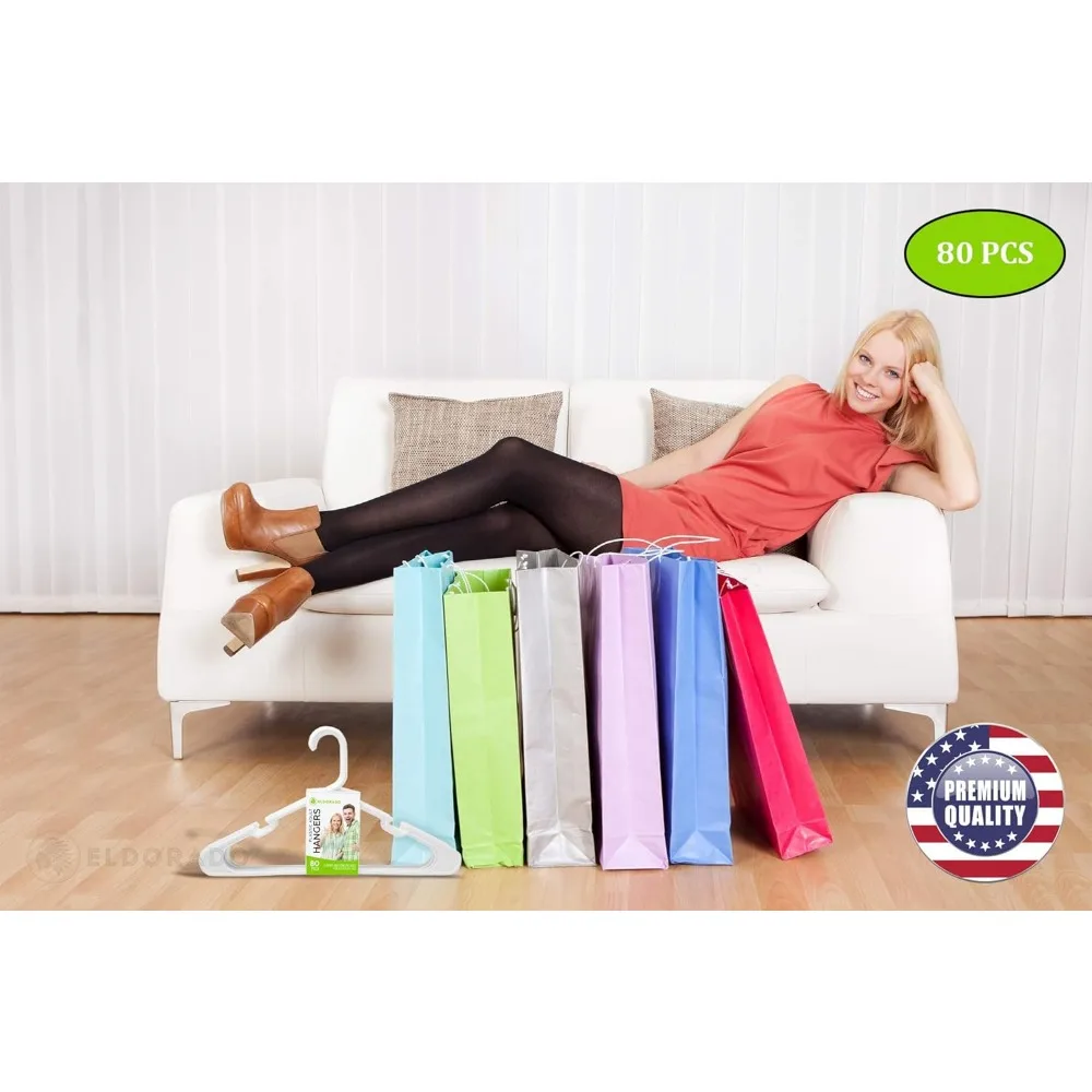 شماعات بلاستيكية لملابس البالغين - مثالية للاستخدام اليومي، مناسبة للقمصان والبلوزات والقمصان والفساتين