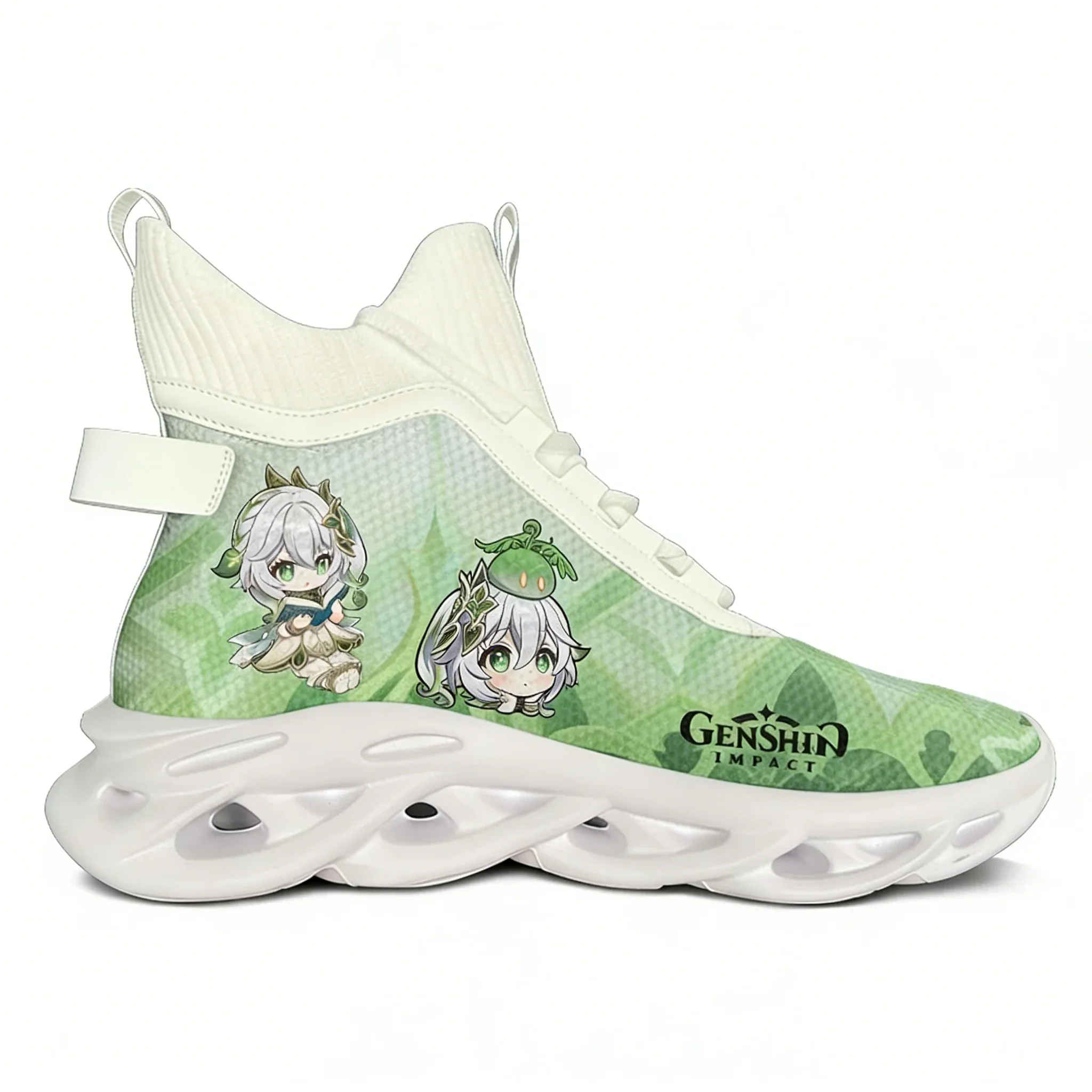 

Genshin Nahida High Top Flat Sneakers Man Women Sport Running Shoe High Quality Sneakers Lace Up Mesh Footwear Custom Made Shoes