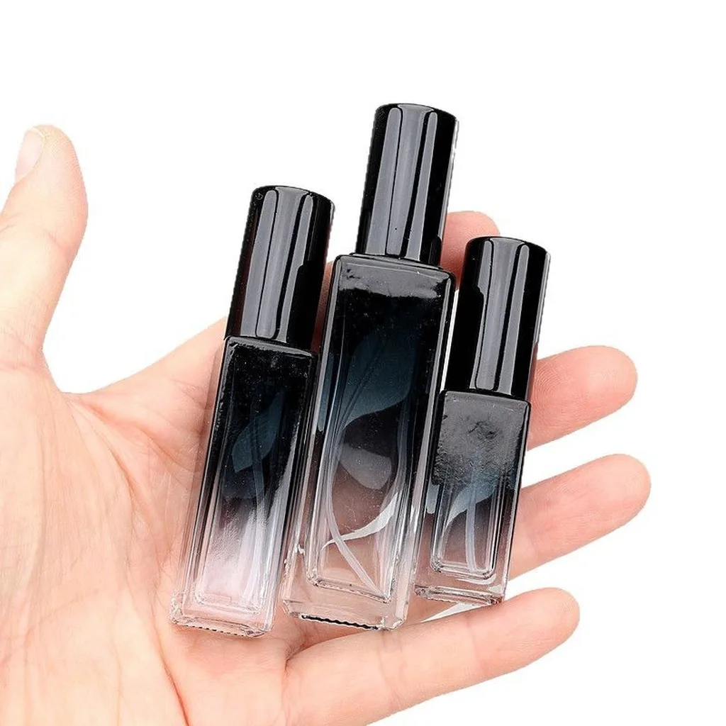 Travel Perfume Container Convenient Square Glass Atomizer Perfume Spray Bottle Gradient Empty Glass Bottle For Travel Business