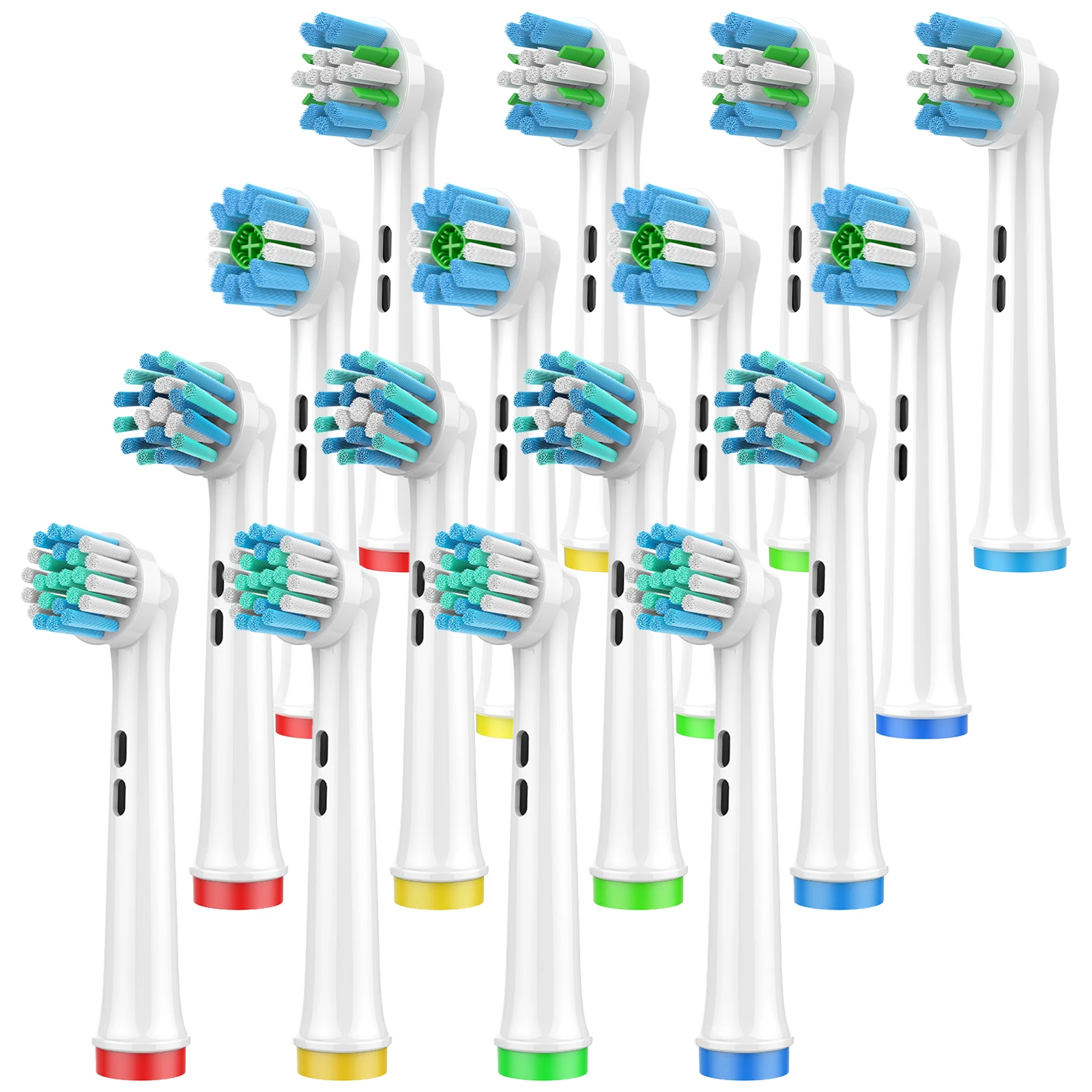 16 Pcs Replacement Toothbrush Heads Compatible with Oral B Braun Professional Brush Heads Refills 1000 1500 3000 7000 8000 9600