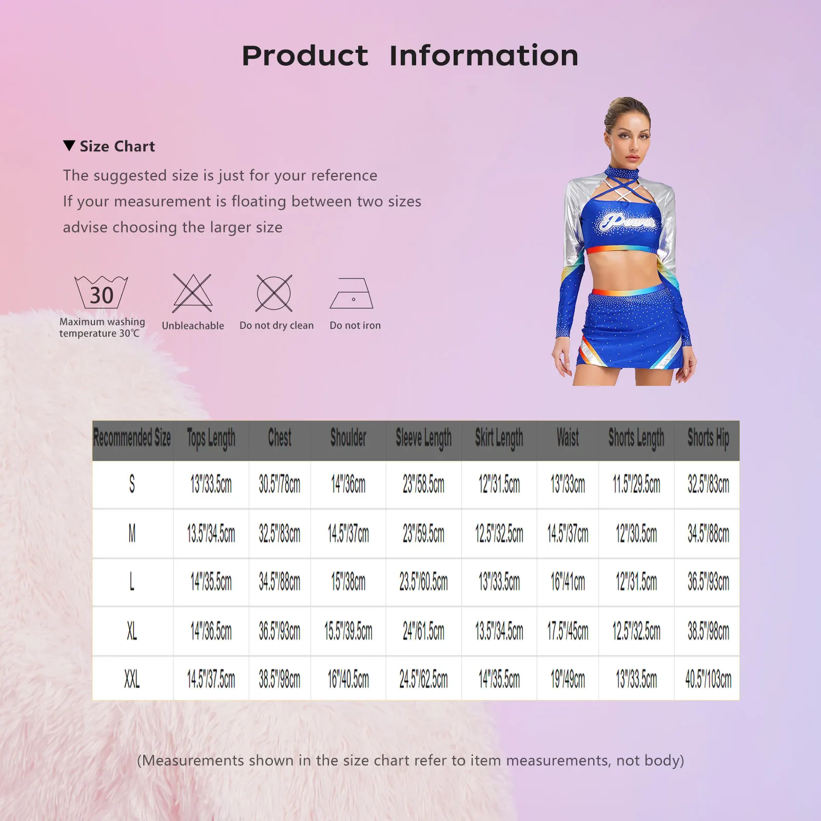 Adults Cheerleading Uniform Femme Cheering Team Set Women Cheer Dance Outfits Dancewear for Halloween Cosplay Party Outfit