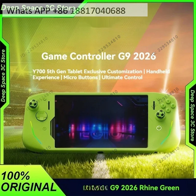 1PC, New Gaming Controller G9 2026 Rhein Green Customized For Y700 5th Gen Tablet Hall Linear Micro Switch Trigger Handheld