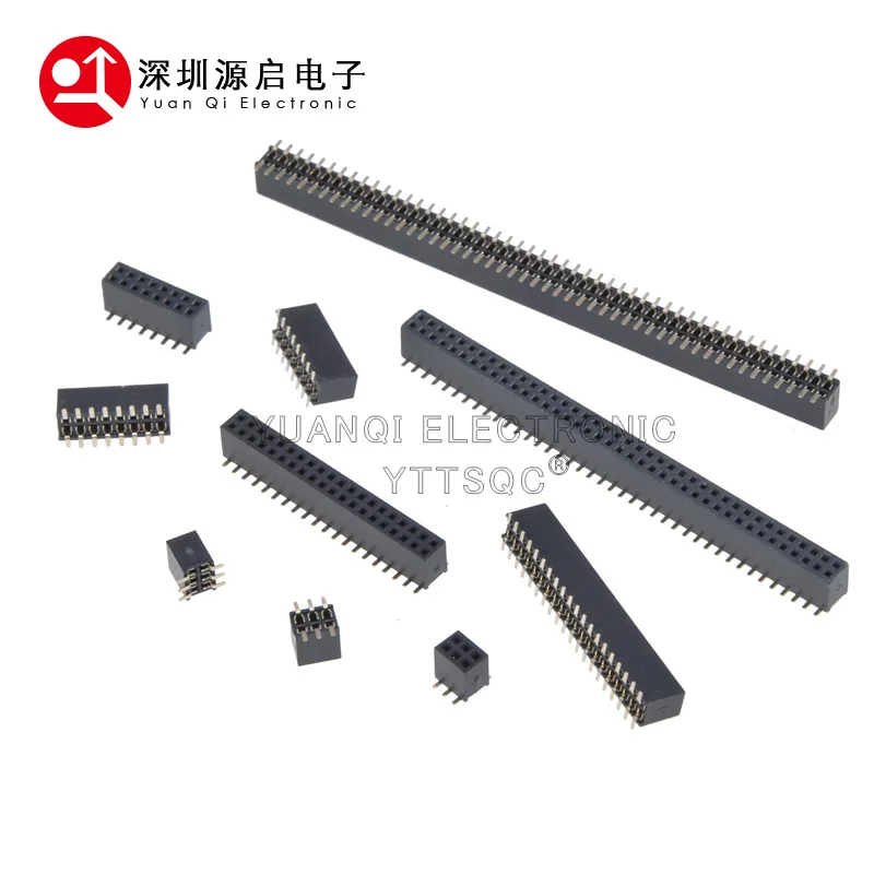 10PCS 1.27MM SMD Double Row Female Socket 2*2/3/4/5/6/7/8/9/10/12/16/20/40/ PIN Female Header Connector