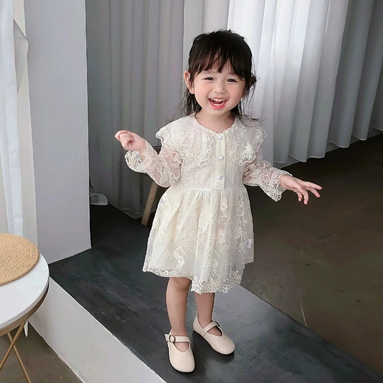 2025 new girl baby Kids summer so beautiful good quality lace princess dress children party birthday splice dresses clothing