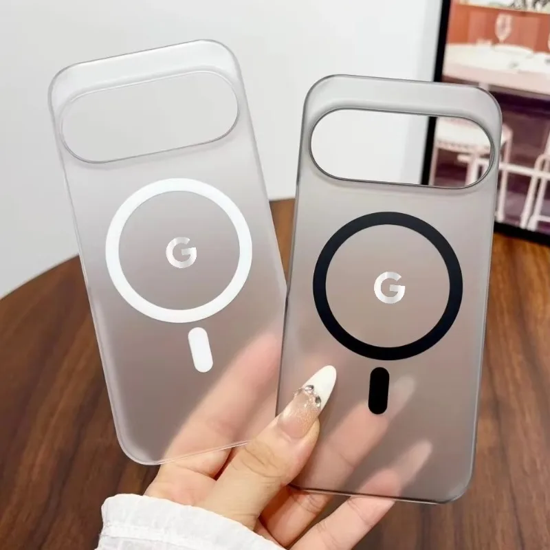 Ultra Thin Frameless Matte Clear Magnetic Phone Case for Google Pixel 11 10 9 8 Pro XL Wireless Charge Translucent Protect Cover