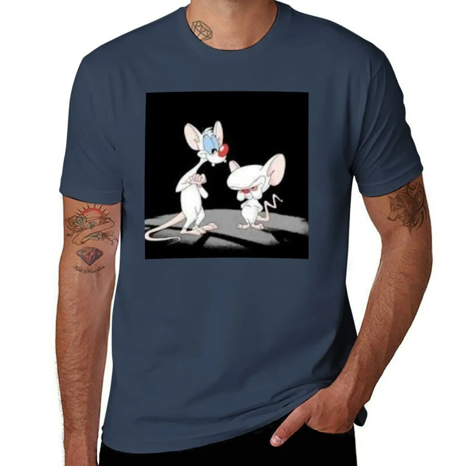 

and Pinky the Brain T-Shirt Casual Daily Wear Short Sleeve Top