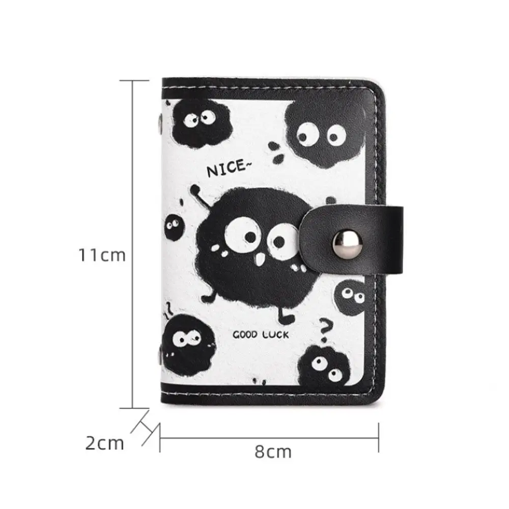 Multiple Card Card Bag Fashion PU Leather Coal Ball Pattern Coin Purse Large Capacity Card Holder Teenagers Girls