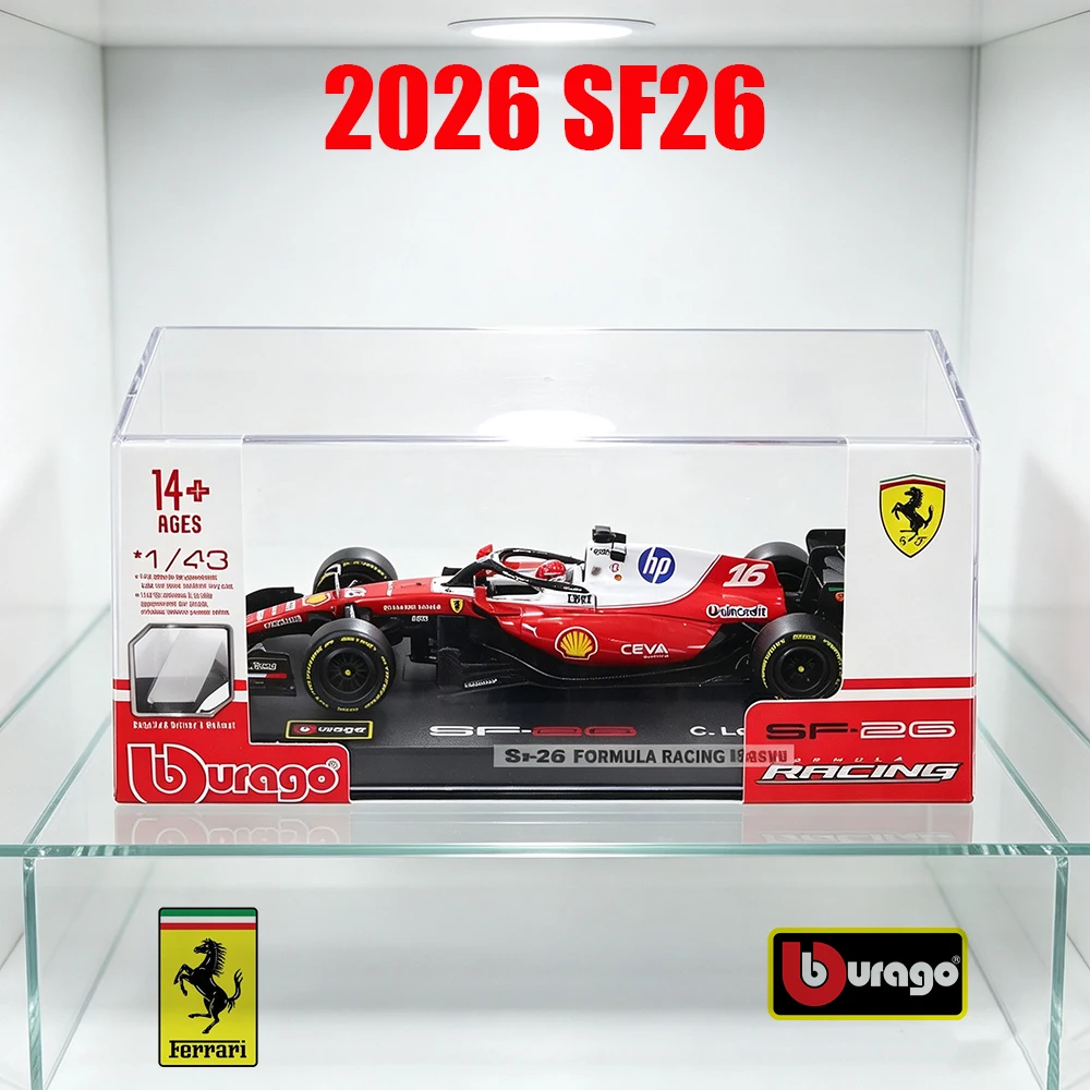 ブーラゴ-1-43-2026-f1-フェラーリ-hp-sf26-16-シャルル・ルクレール-44-ルイス・ハミルトン製、合金製高級ダイキャスト製自動車模型玩具