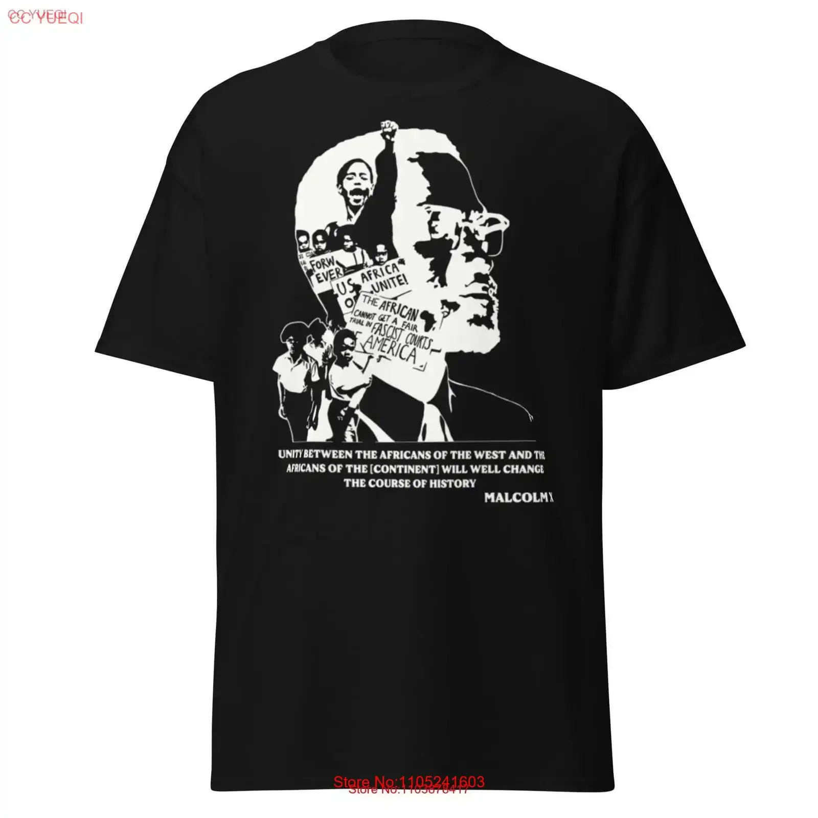 T-shirt Malcom X Unity pour adulte, style vintage, streetwear, mode élégante, légèrement décontracté, homme, extensible, polyvalent, unisexe