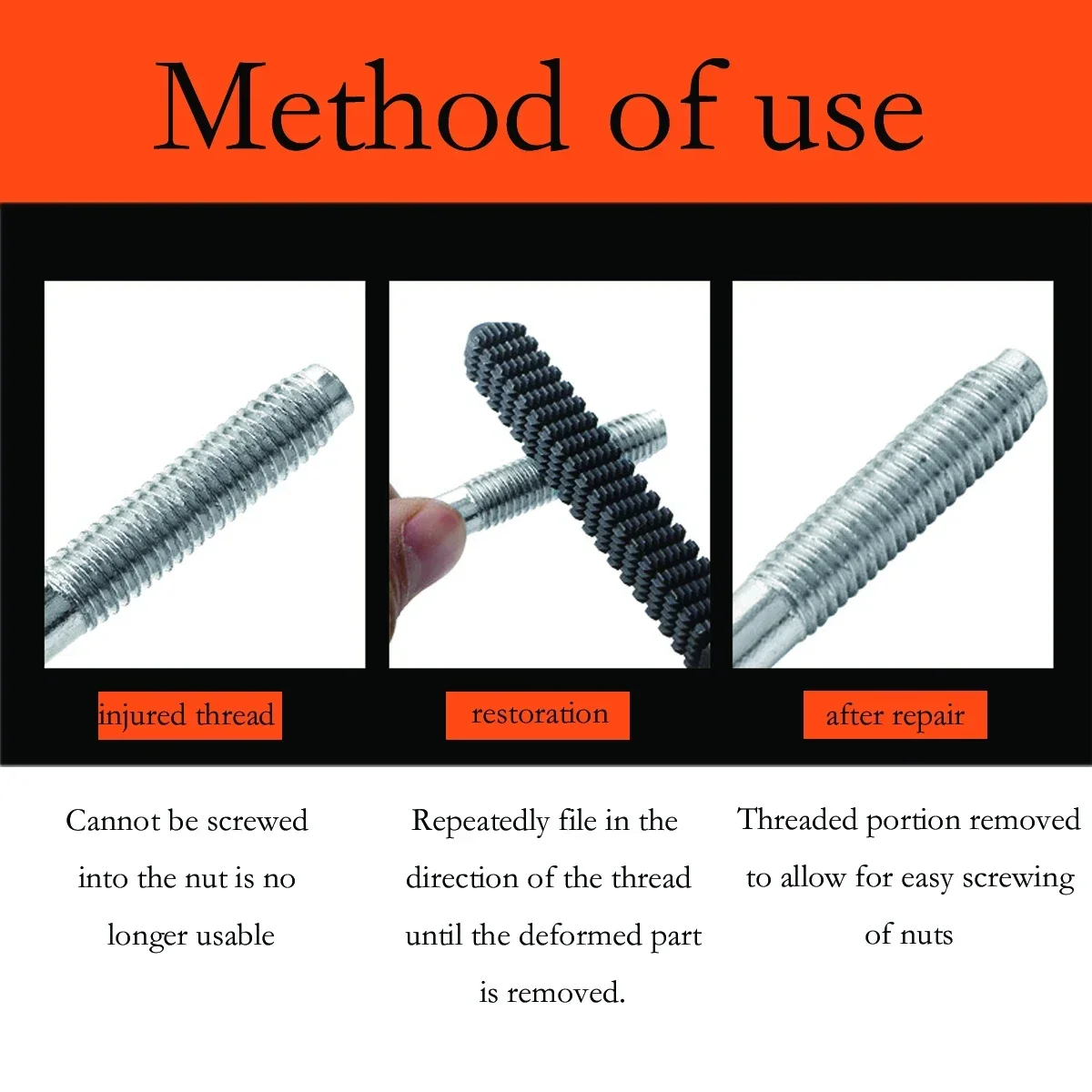 Imagem -04 - Thread Repair Restoration File Correção de Dentes Metric Hardware Mini Faça Você Mesmo Tools