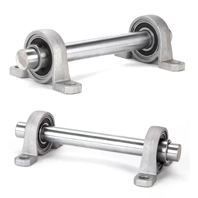 1PC 316SS Optical Axis Linear Rail Shaft OD 8 10 12 15 20mm 2PC KP/KPL Bore Ball Bearing Pillow Block Mounted Support Zinc Alloy