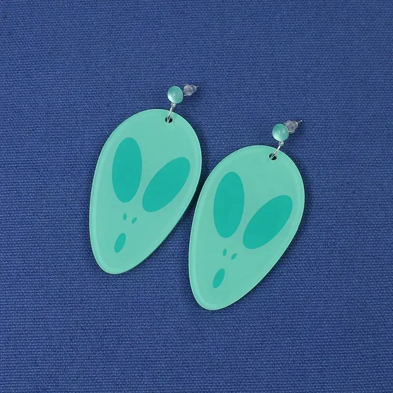 

CyMomo Ayase аниме серьги унисекс зажимы для ушей аксессуары для косплея зеленые синие серьги-колье Хэллоуин вечерние