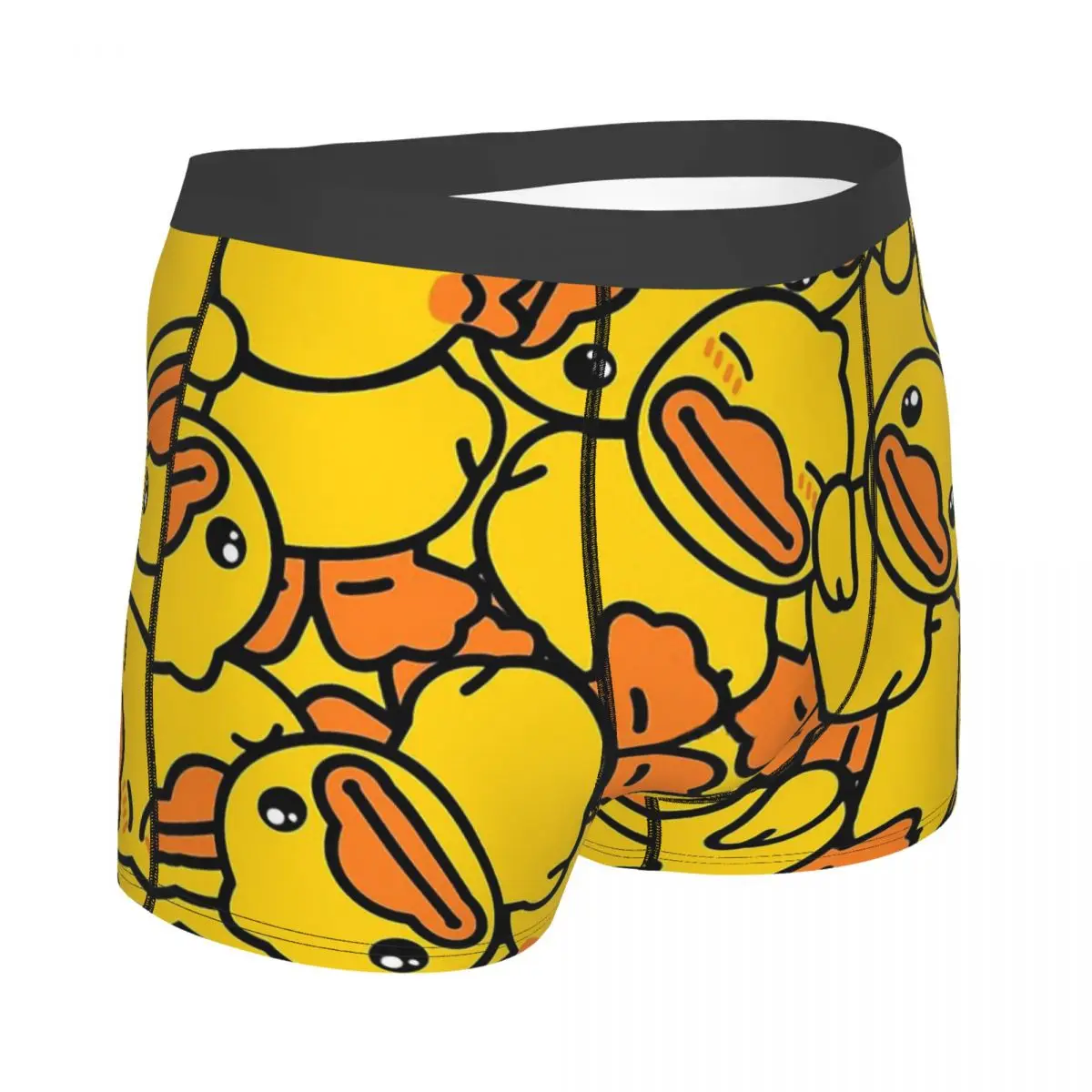 Impresso Rubber Duck Boxer Briefs para Homens, Altamente Respirável, Cuecas Amarelas, Cuecas Clássicas, Presentes de Aniversário, Engraçado, Alta Qualidade