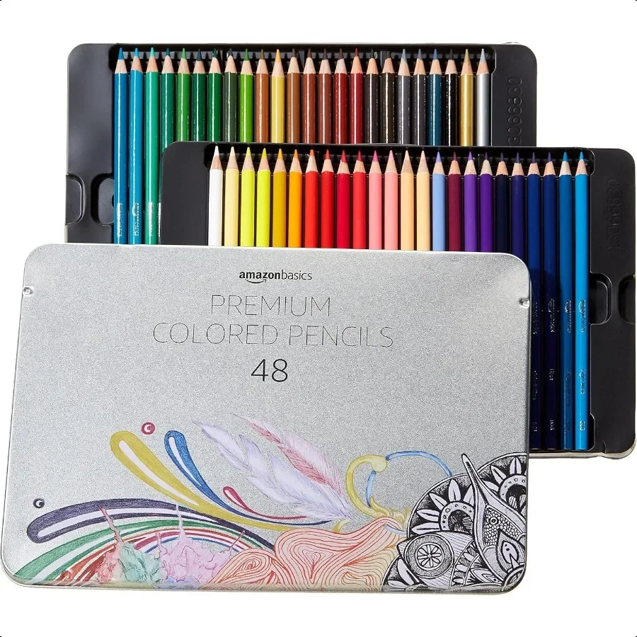 

Colored Pencils for Coloring and Drawing Premium Soft Core Back to School plies 48 Count Pack of 1 Multicolor