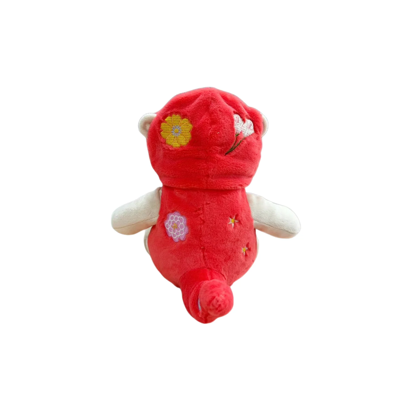Adorable Snake Year Bear Plush Toy - Ultra-Soft Stuffed Animal with Cute Floral Embroidery