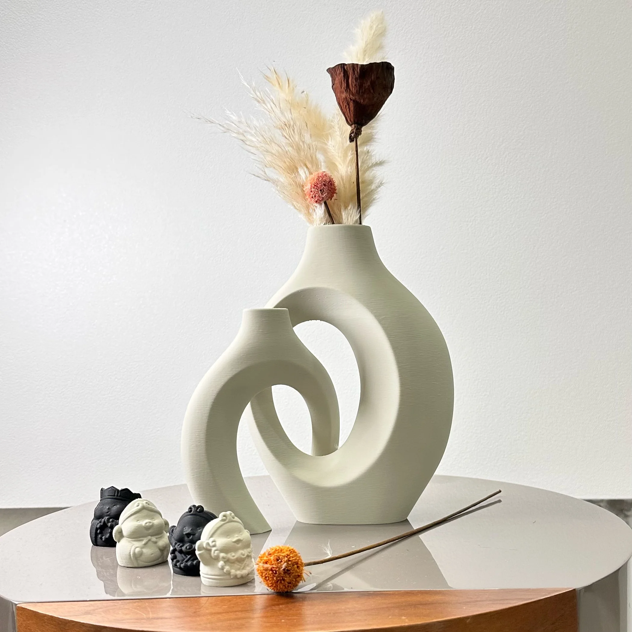 2 Piece Hug Large Size Dried Vase Max 8.66 Inch, Suitable for Home Decoration Ornaments, Office Decoration Flower Arrangement Dr