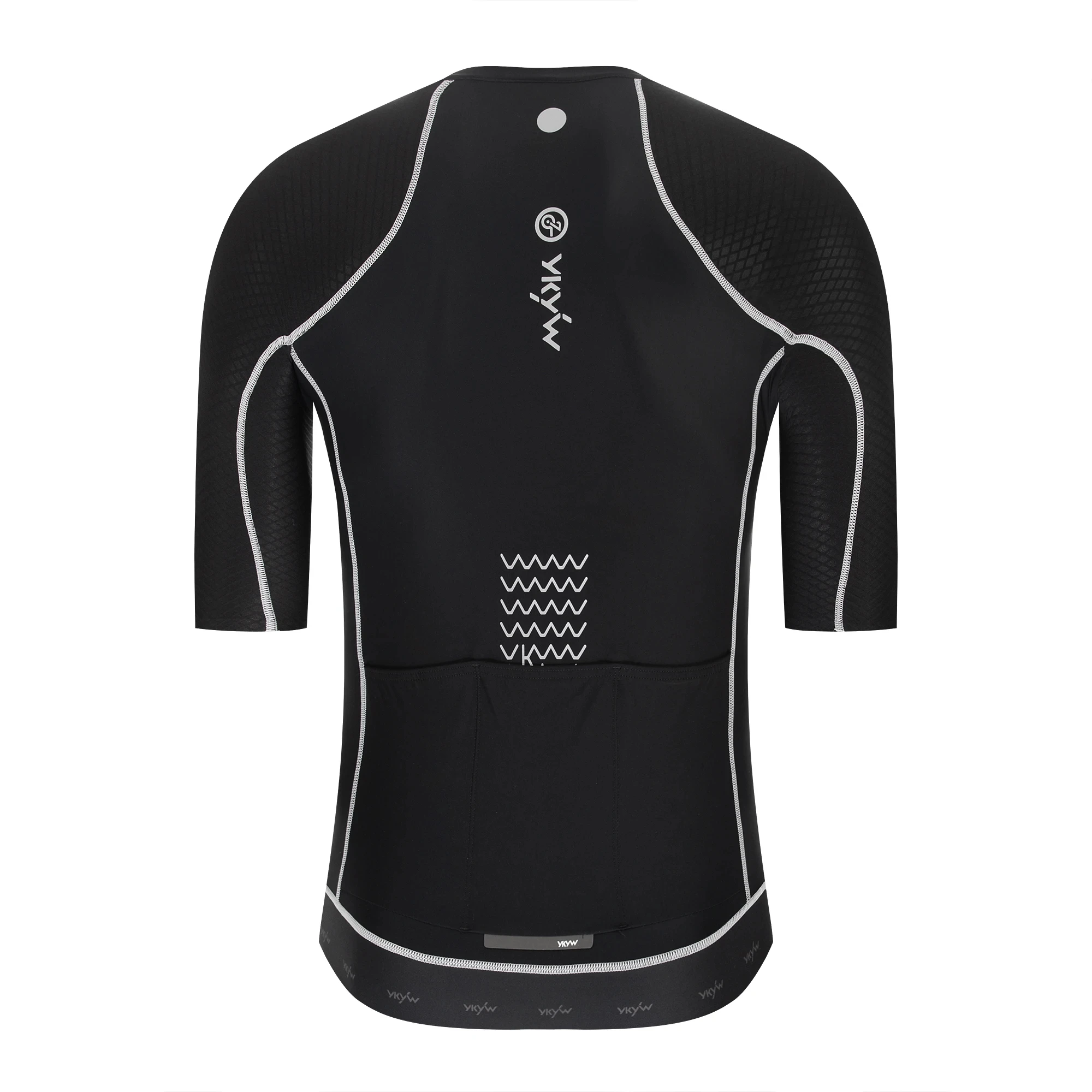 YKYWBIKE Herren Sommer-Radtrikot 3D-Schnitt Raglan-Ärmel Schnelltrocknend Atmungsaktiv Leichtes Rennrad-Trikot Hautfreundliches Oberteil – Detail 38