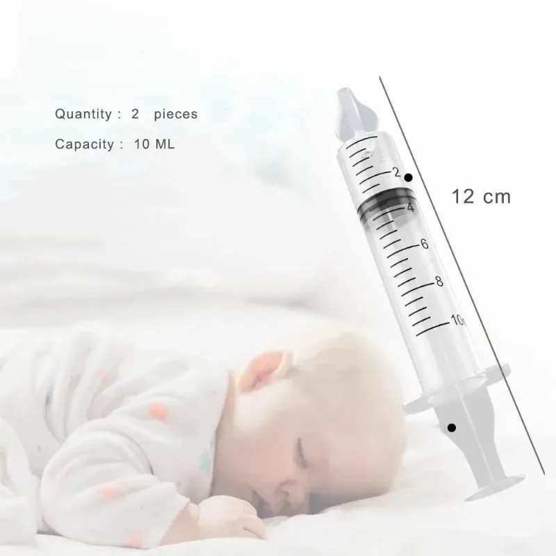 

10ML Infant Nasal Aspirator Cleaner Syringe Washing Baby Care Tools Baby Nose Cleaner 2Pcs Nasal Washer Needle Tube Washer