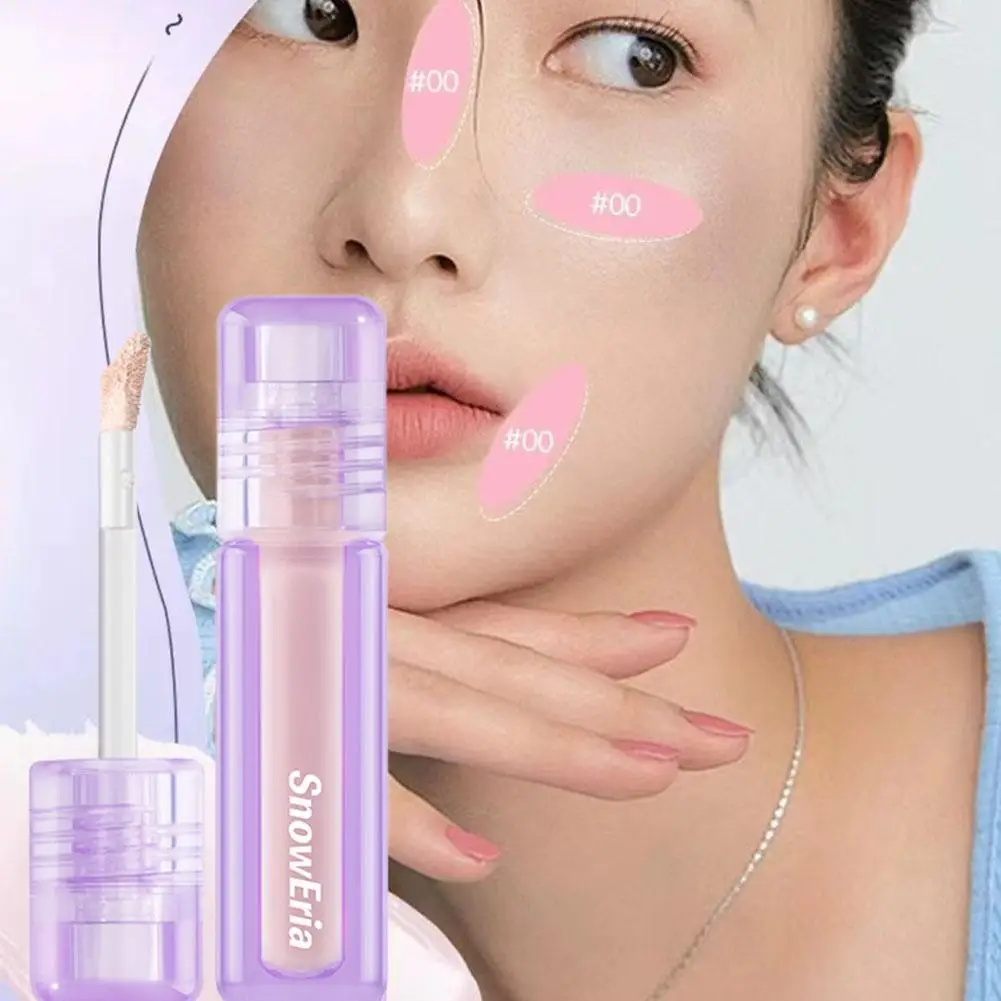 GirlsCrush Violet Tube Liquid Concealer Foundation Skin Tone Repairing Oil-Control Concealer Base Cream Cover Spots Dark Circles