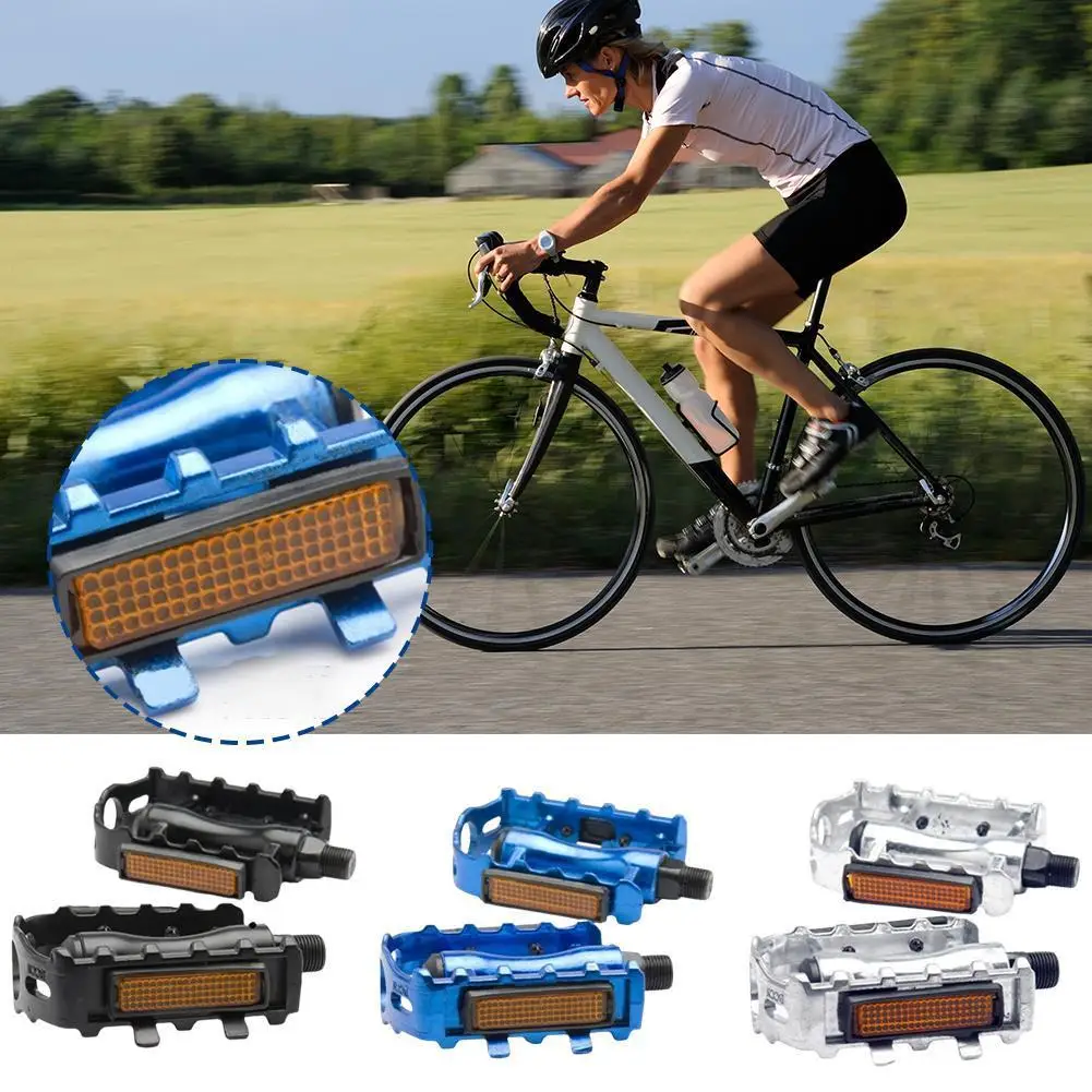 Bicycle Pedals Mtb Nylon Platform Footrest Flat Mountain Bike Paddle Grip Pedalen Bearings Footboards Cycling Foot Hold