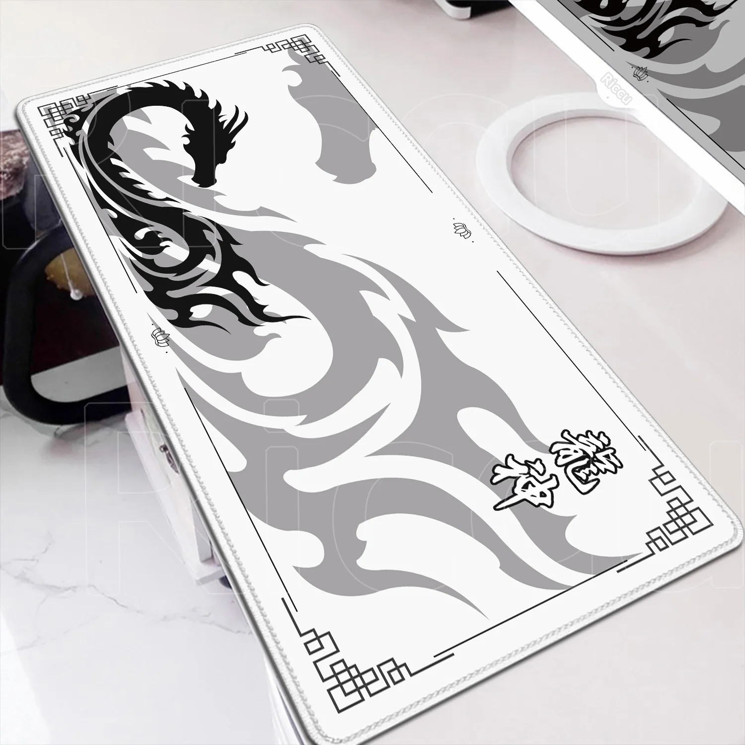Black & Red Dragon God Mouse Pad Gaming XXL Non-Slip Keyboard Desk Mat Office Carpet Computer Mouse Mat XL New HD Print Mousepad view 2