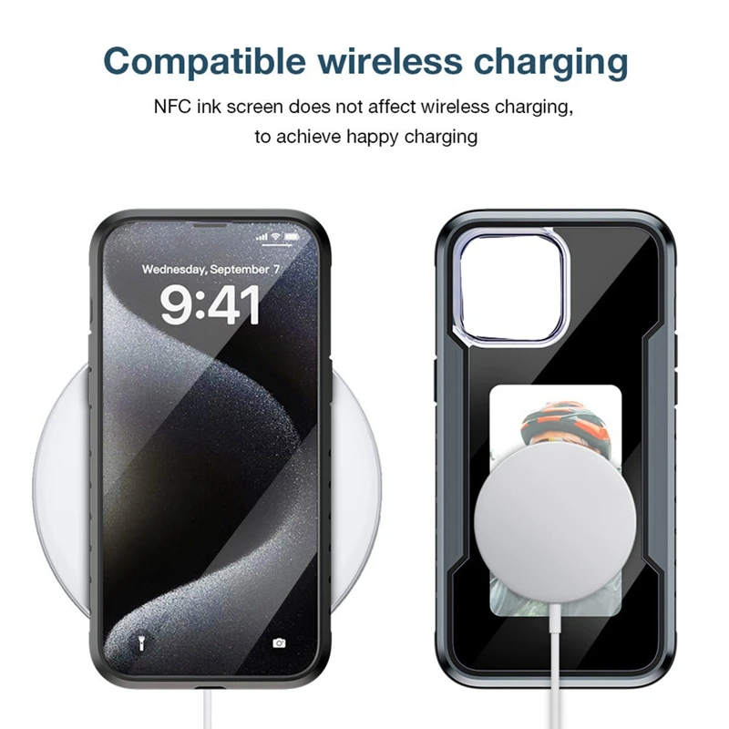 A35Q-Smart NFC Eink Screen DIY Phone Case Custom Refesh Screen Display Funda para teléfono móvil