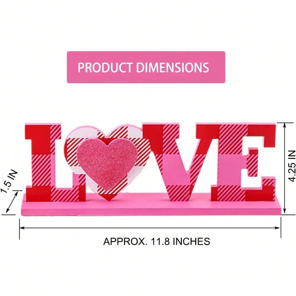 1 Piece Love Logo Home Ornament, Vertical Letter LOVE Desktop Decorative Ornament