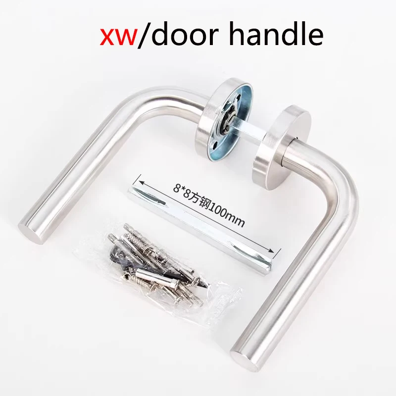 European standard stainless steel interior door handle, bedroom door handle without key, courtyard door lock