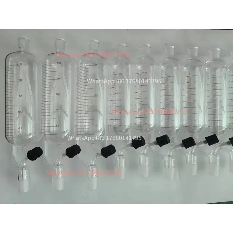 Glass Reactor Constant Pressure Funnel 2L/29 * 40 Vacuum Valve with Scaled Liquid Adding Funnel Cylinder Drop Funnel