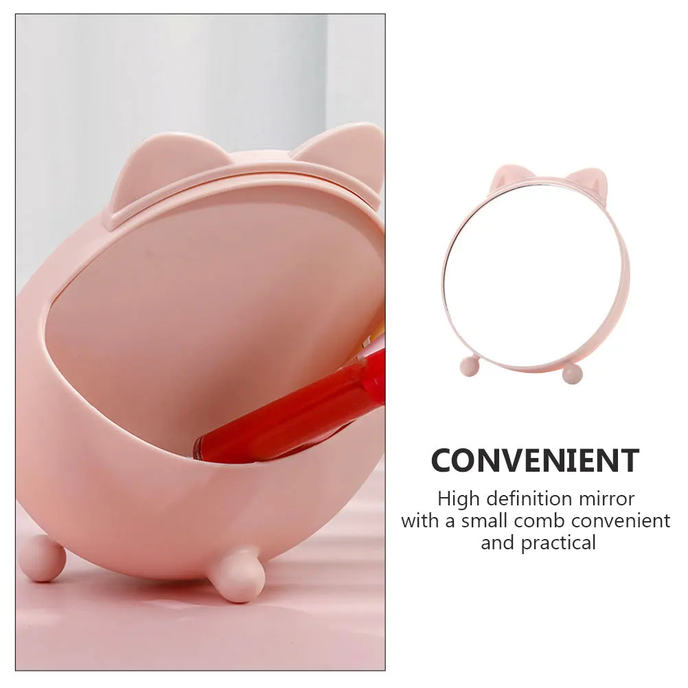 Hochwertiger Schreibtischspiegel, einzigartiger Geschmack, stabiler Ständer, langlebiges Make-up-Zubehör, geeignet für verschiedene Wohneinstellungen