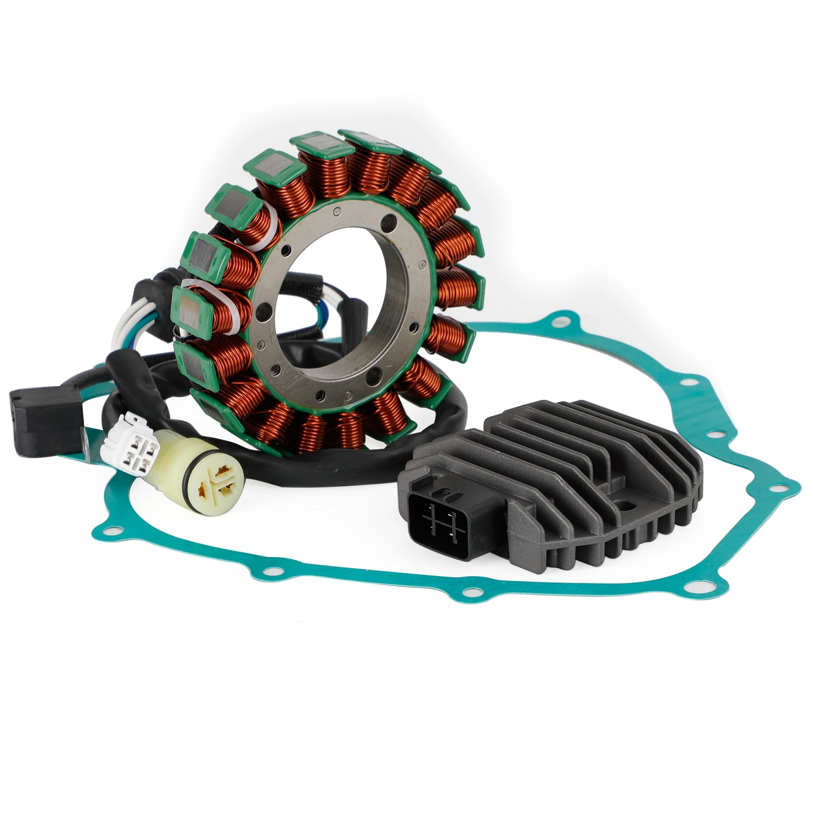 

Artudatech Magneto Stator+Voltage Rectifier+Gasket For Yamaha YFM660 Grizzly YXR660 Rhino Motorcycle Parts